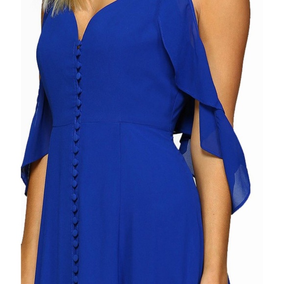 Pearl Dress Long Maxi Solid Blue - Picture 5 of 5